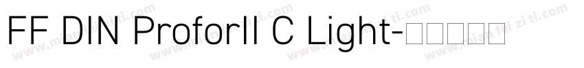 FF DIN ProforII C Light字体转换